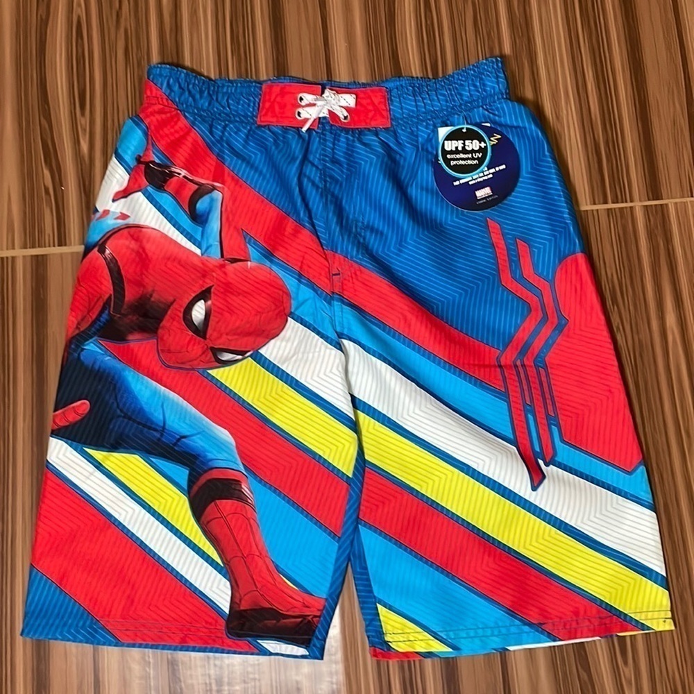 Nwt Marvel Spider-Man Swim Trunks Size Large
